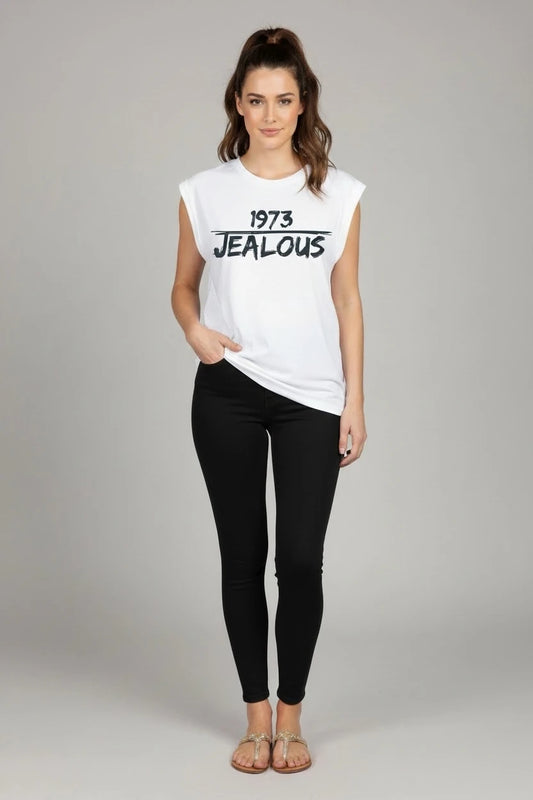 1973 Jealous Tee reproductive and human rights muscle t-shirt