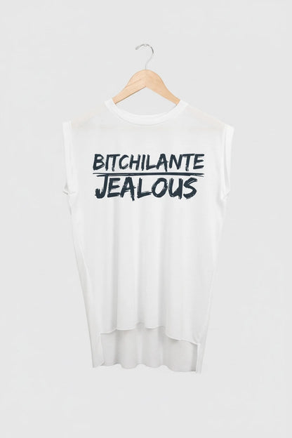Jealous Tee muscle t-shirt on hanger – BITCHILANTE JEALOUS design by JealousTee