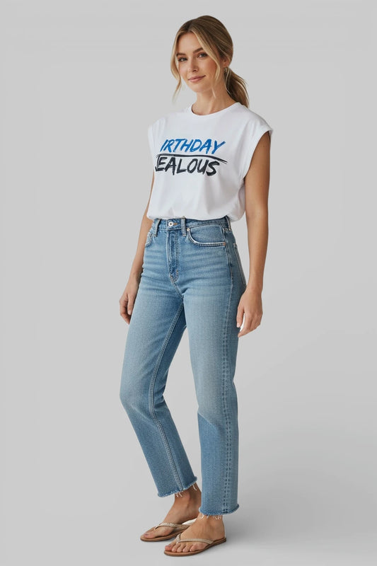 Jealous Tee birthday earthday t-shirt with IRTHDAY JEALOUS text