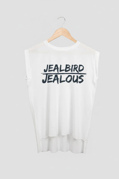 Jealous Tee muscle t-shirt on hanger – JEALBIRD JEALOUS design by JealousTee