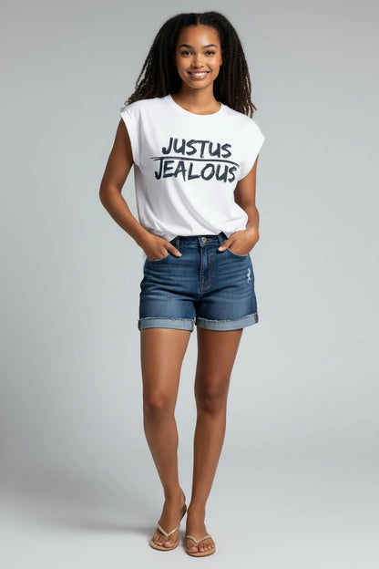 Jealous Tee human rights social justice muscle t-shirt with JUSTUS JEALOUS graphic by JealousTee