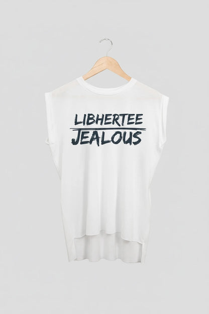 Jealous Tee muscle t-shirt on hanger – LIBHERTEE JEALOUS design by JealousTee
