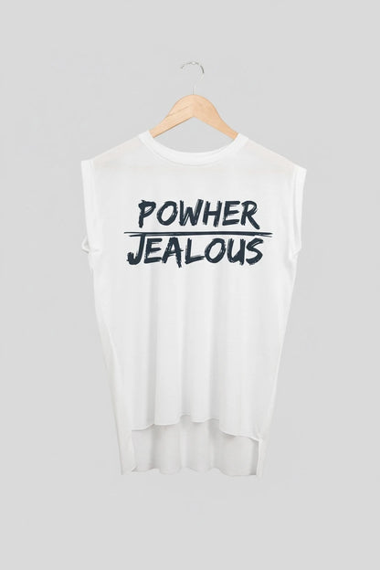 Jealous Tee muscle t-shirt on hanger – POWHER JEALOUS design by JealousTee