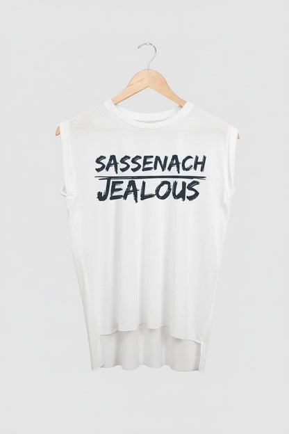 Jealous Tee muscle t-shirt on hanger – Sassenach JEALOUS design by JealousTee